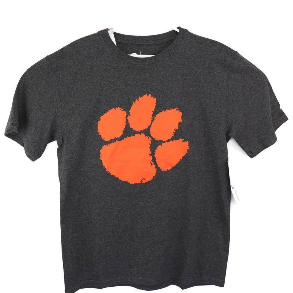 Clemson Tigers Alta Gracia Apparel Unisex Adult Graphic Tee Gray Orange Size S